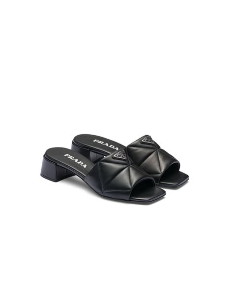 prada slides men's sale|prada quilted nappa leather slides.